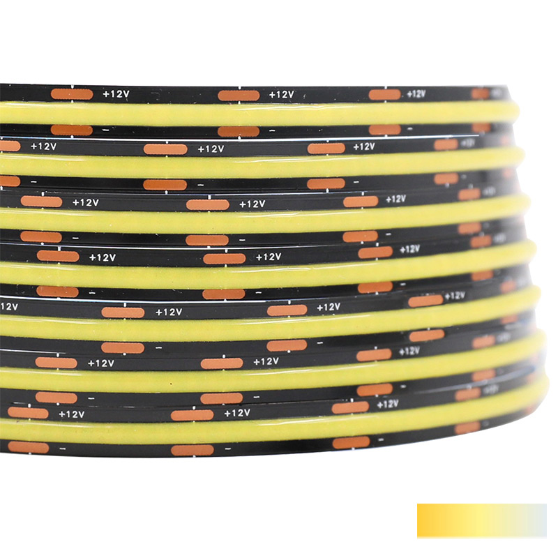 DC12V 24V Black PCB COB LED Strip Lights 320 LEDs Per Meter